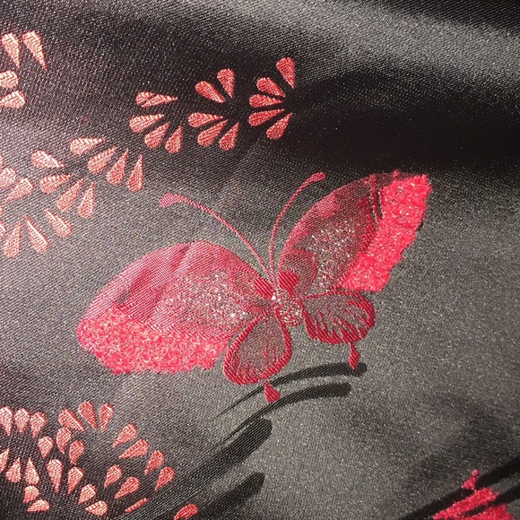 Les-Mantaux Burgundy & Black Swing Jacket Size Medium - Picture 4 of 15